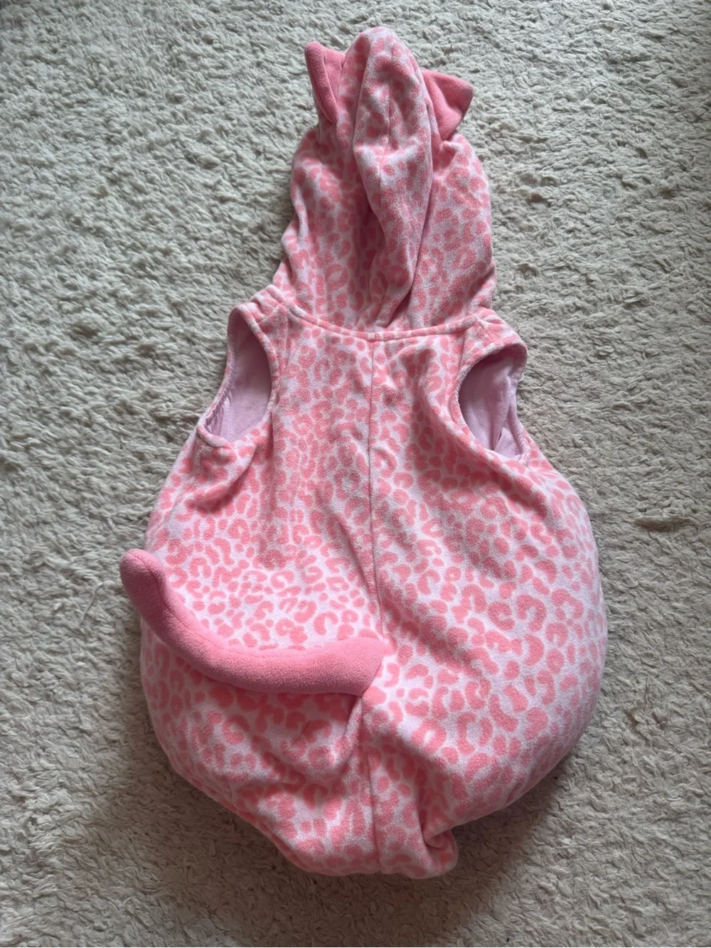 Carters baby pink leopard fleece costume